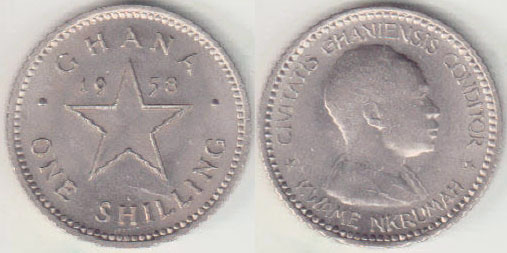 1958 Ghana Shilling (Unc) A008885
